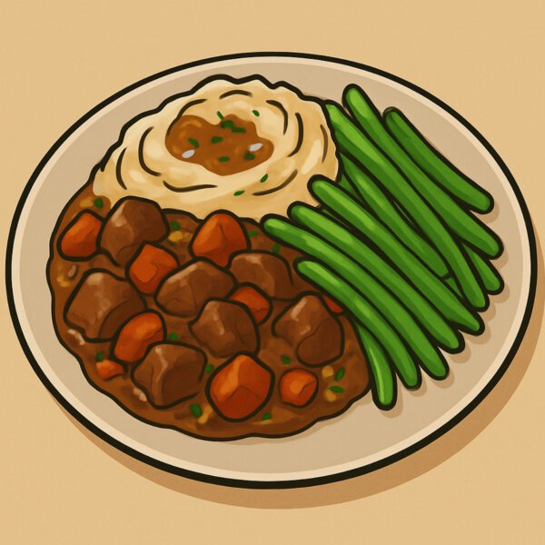 WEDNESDAY (12-11-2025)
Beef stew with mashed potatoes & green beans