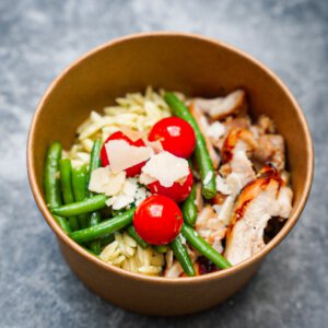 WEDNESDAY: Grilled Chicken Pesto - Orzo - Garlic Green Beans