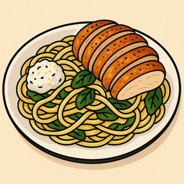 FRIDAY:
Lemon Ricotta Chicken Linguine with baby spinach