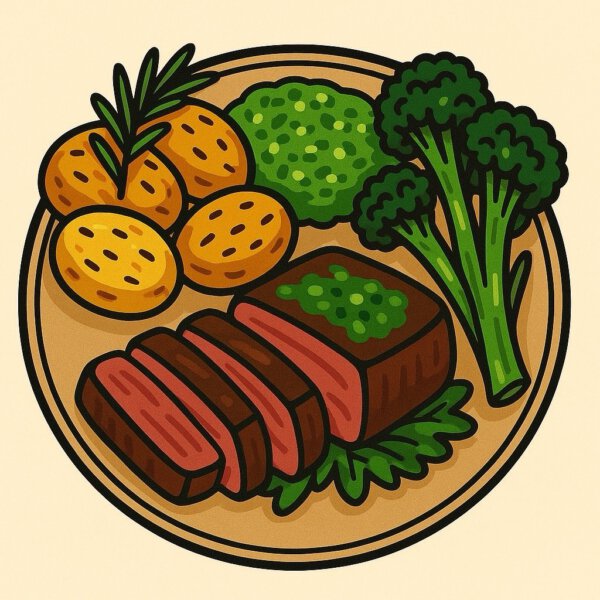 Chef’s cut Pan Seared Steak with Rosemary Roasted Potatoes & Charred Broccoli (FRIDAY 09-01-2026)