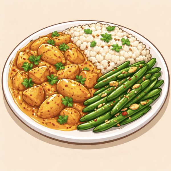 Chicken Curry - Basmati Rice - Garlic string beans
(WEDNESDAY 11-02-2026)